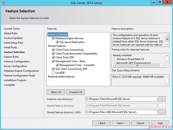 Install SQL Server 2014 - step 6