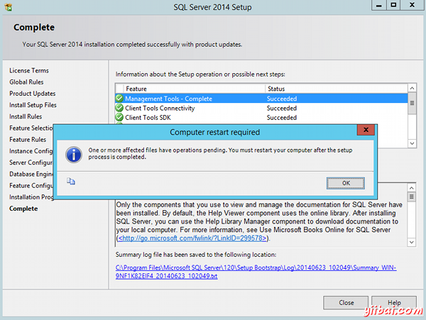 Install SQL Server 2014 - step 11