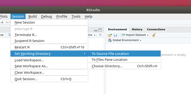 RStudio 工作目錄