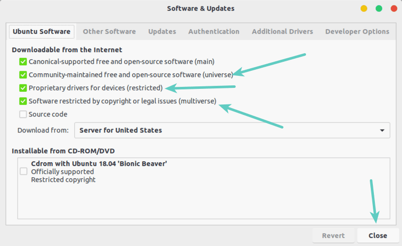 在 Ubuntu 中啟用 Universe 存儲庫