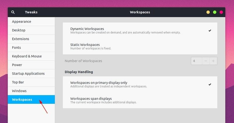 在 Ubuntu 中配置工作區