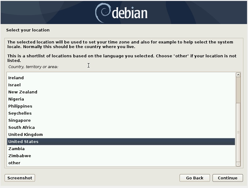 選擇地區-Debain10