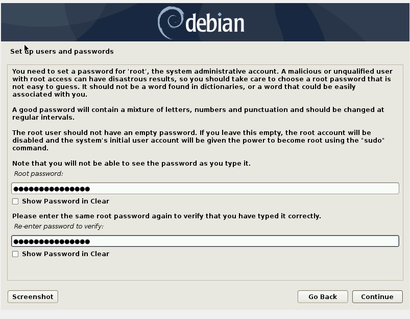 設置 root 密碼-Debian10