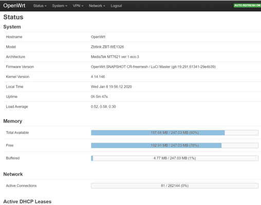 OpenWrt 狀態報告