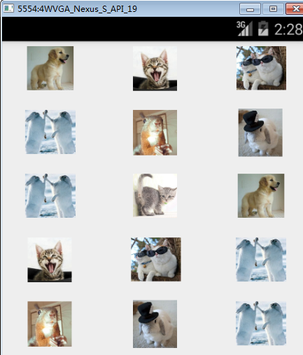Android gridView Layout