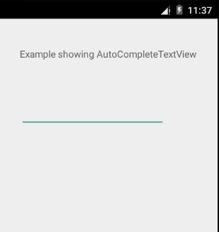 Android AutoCompleteTextView 