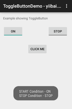 Android ToggleButton Control