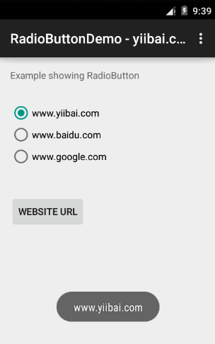 Android RadioButton Control