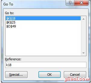 Excel Go To Command