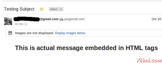 JavaMail API Send HTML Email