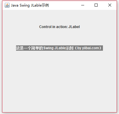 Swing JLable